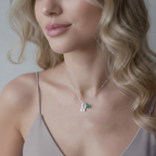 May Birthstone & Initial Charm Necklace