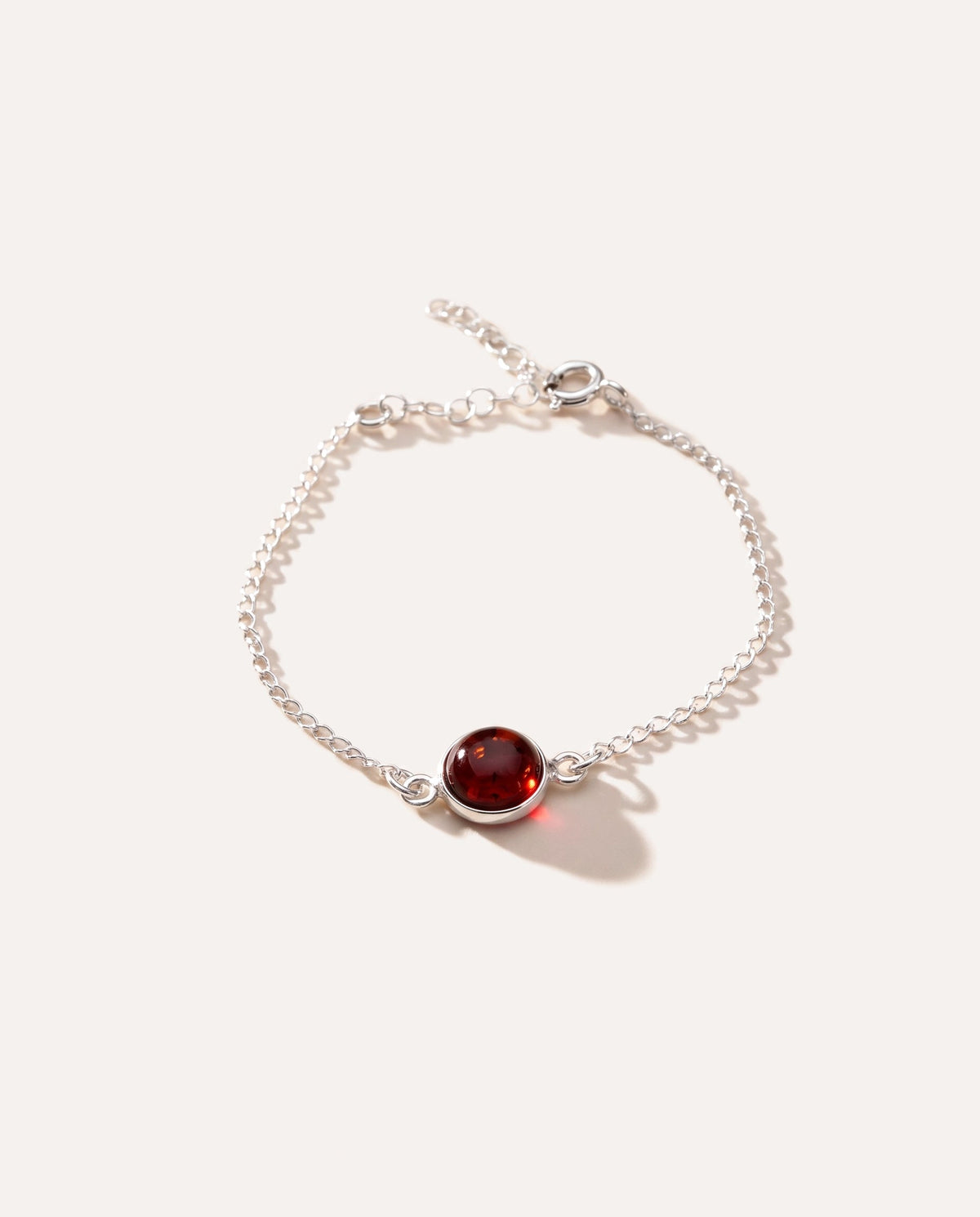 ESSENTIALS Bracelet à maillons chaîne en ambre cerise