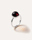ESSENTIALS Cherry Red Amber Solitaire Ring