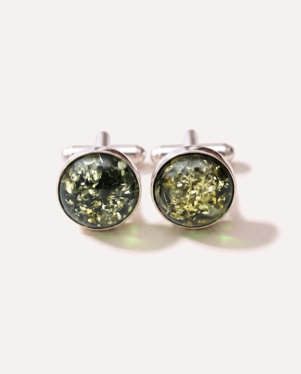 ESSENTIALS Green Amber Cufflinks