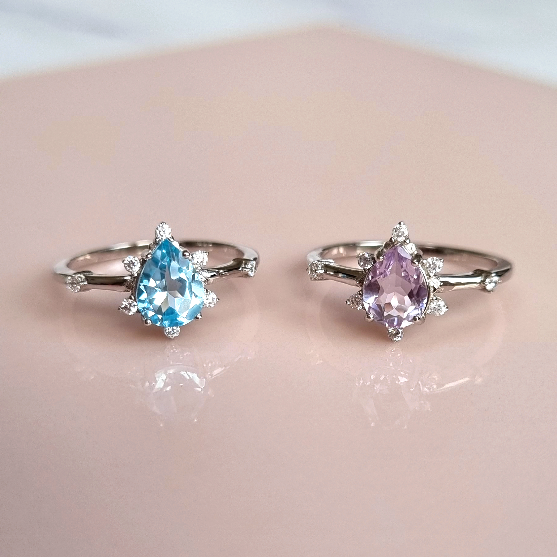 Bague Estelle lavande améthyste en argent sterling