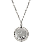 Europe Map Globe Personalised St Christopher - Silver Chain