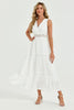 Lace Detail Maxi Dress In White