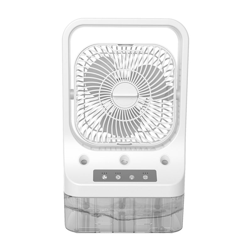Ventilador de refrigeración doméstico USB recargable con cabezal ajustable, aire de refrigeración, tanque de agua refrigerado por aire acondicionado, ventiladores enfriadores de aire de bajo ruido
