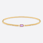 Gold Beaded Birthstone Bracelet