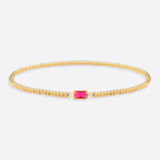 Gold Beaded Birthstone Bracelet