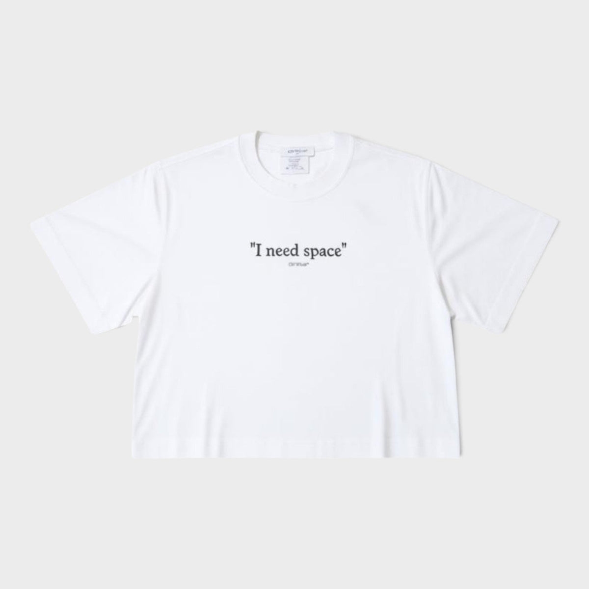 Thick Need Space Crop Tee White