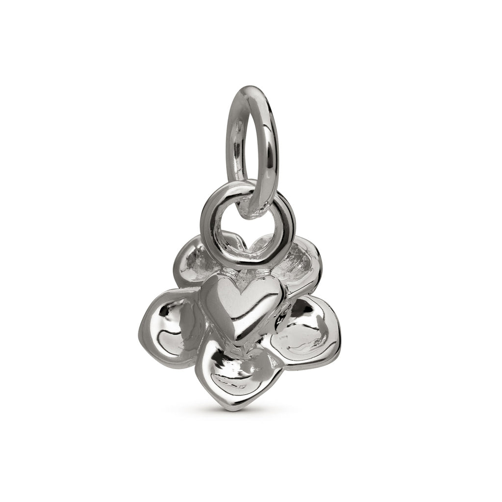 Charm de plata personalizado con flor Nomeolvides