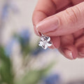 Charm de plata personalizado con flor Nomeolvides