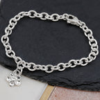 Forget-Me-Not Silver Personalised Charm Bracelet