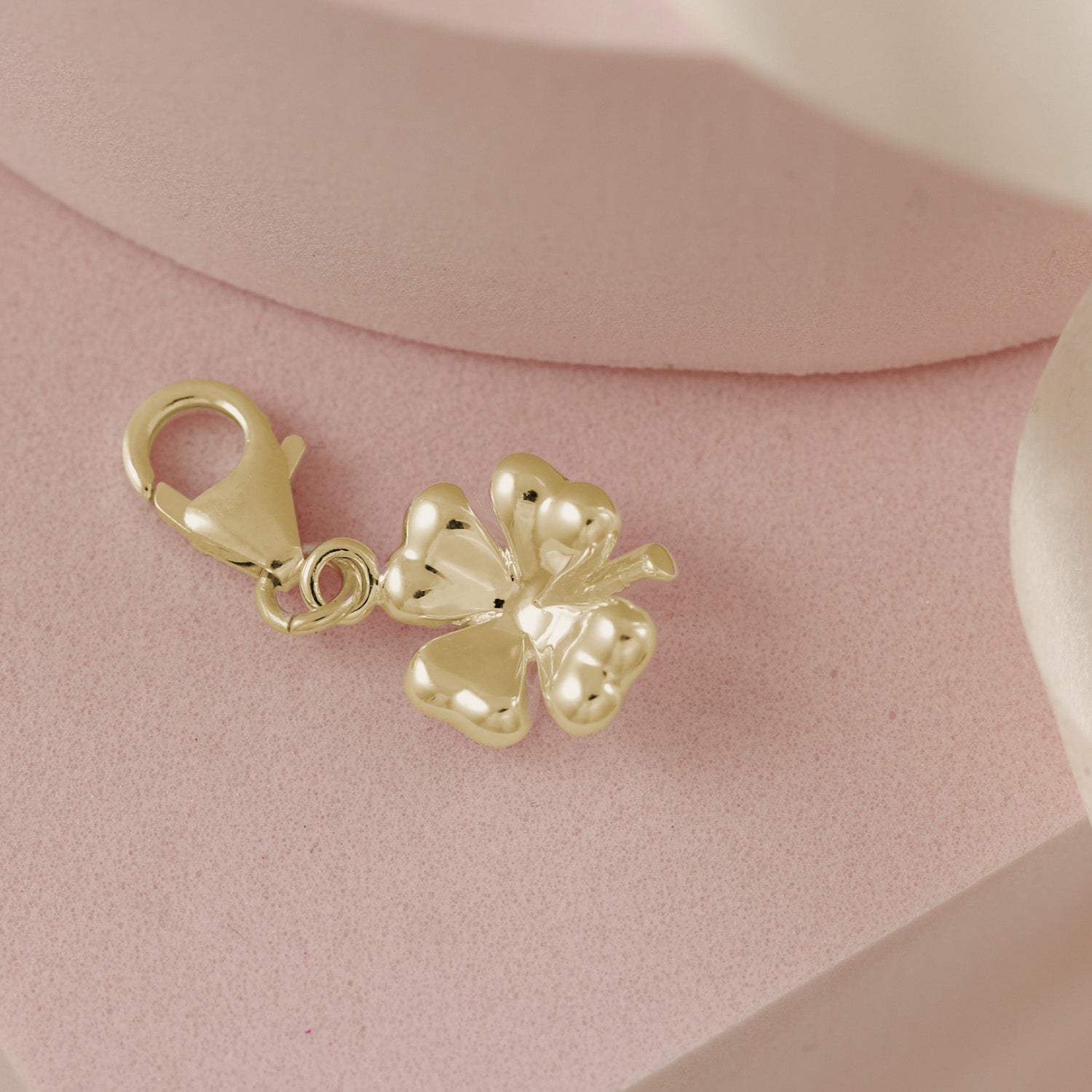 Four Leaf Clover Silver Charm