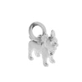 Dije de plata de bulldog francés