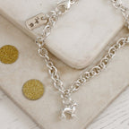 French Bulldog Silver Dog Charm Bracelet