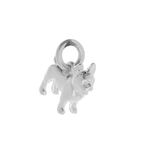 Dije de plata de bulldog francés