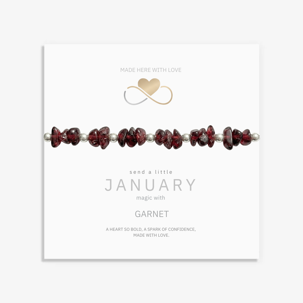 Garnet Crystal Bead Bracelet