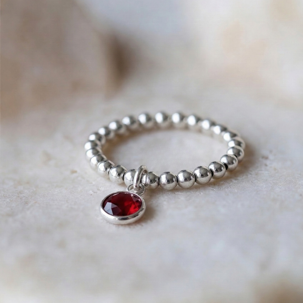 Garnet January Birthstone Ring