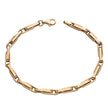 Elements Gold Long Flat Links Bracelet