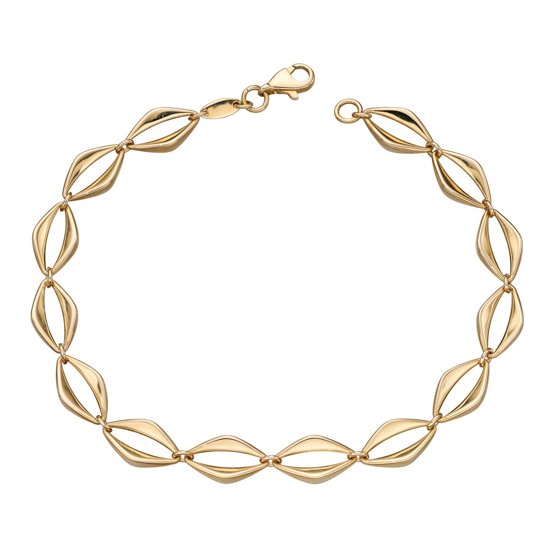 Elements Gold Open Eye Link Bracelet