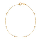Elements Gold Fine Ball Station Bracelet