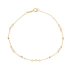 Elements Gold Trace Chain Station Bracelet with Freshwater Pearls