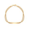 Elements Gold ID Bar Double Bead Chain Bracelet