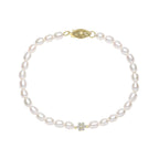 Elements Gold Seed Pearl and Flower Bracelet