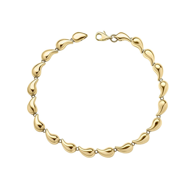 Elements Gold Organic Droplet Tennis Bracelet