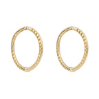 Elements Gold Rope Effect Hoop Earrings