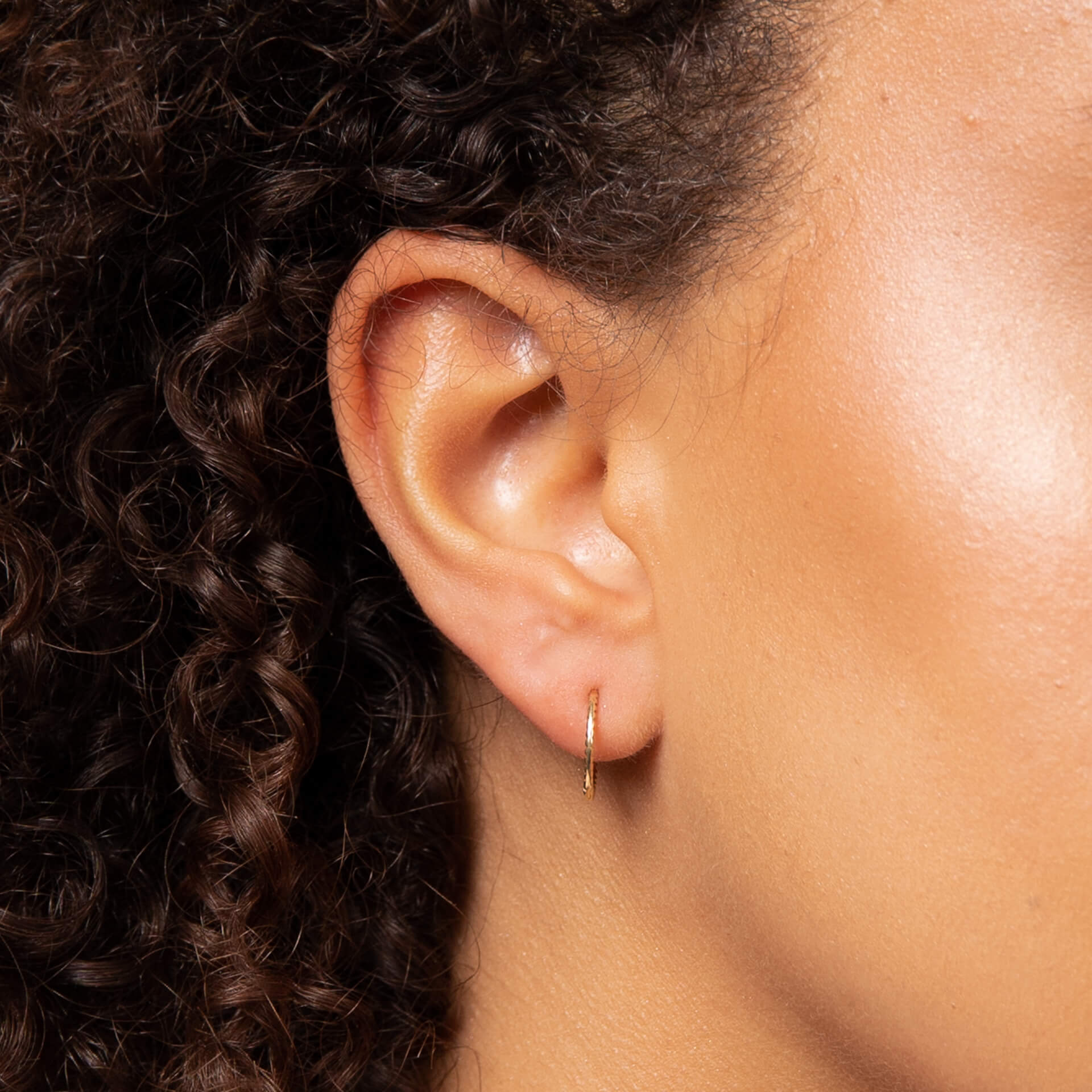 Elements Gold Rope Effect Hoop Earrings