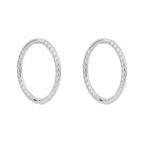 Elements Gold Rope Effect Hoop Earrings