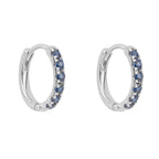 Elements Gold Precious Stone Hoop Earrings