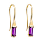 Elements Gold Elongated Semi-Precious Hook Earrings