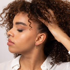 Elements Gold Elongated Semi-Precious Hook Earrings