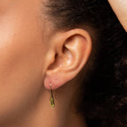 Elements Gold Elongated Semi-Precious Hook Earrings