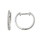 Elements Gold Huggie Hoop Earrings with Pave Diamonds