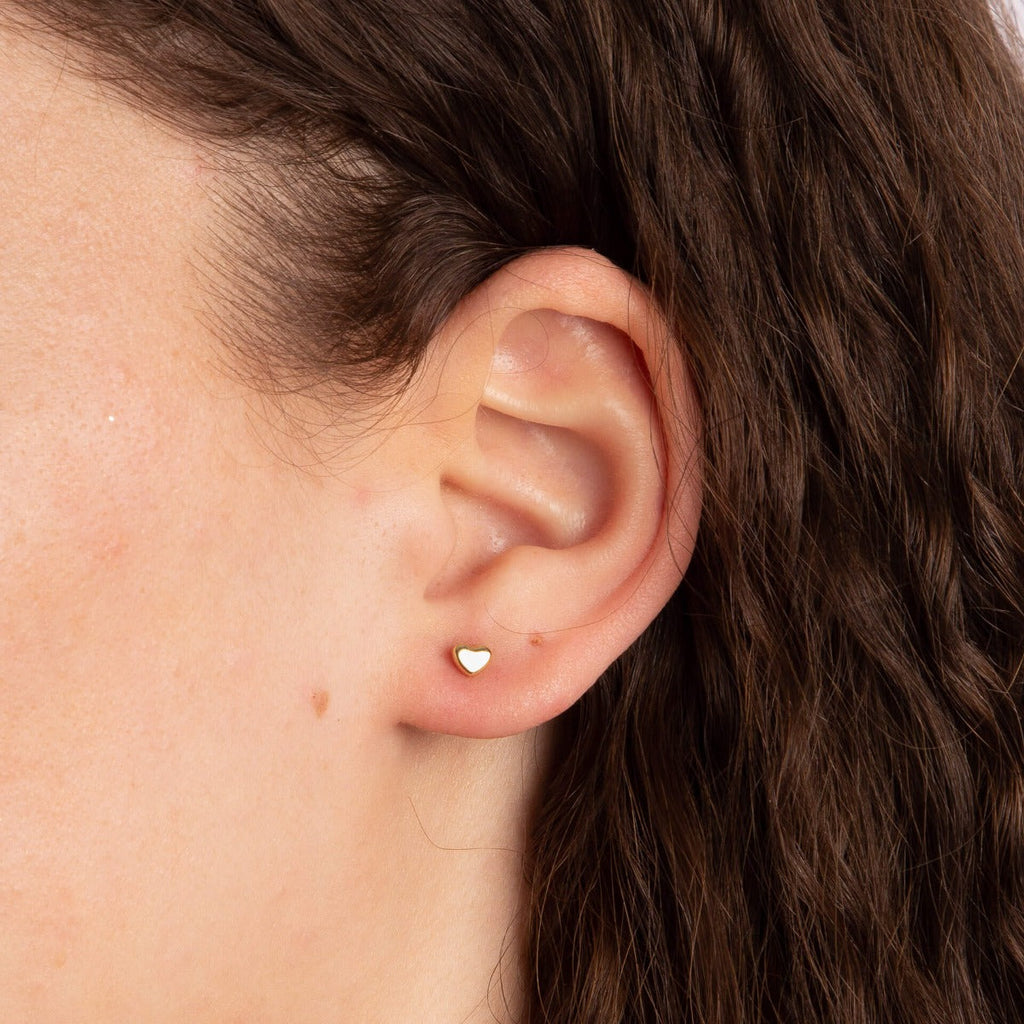 Elements Gold Small Heart Earrings