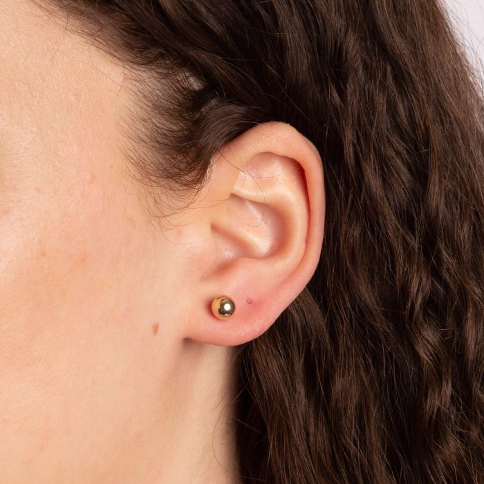 Elements Gold Ball Stud Earrings