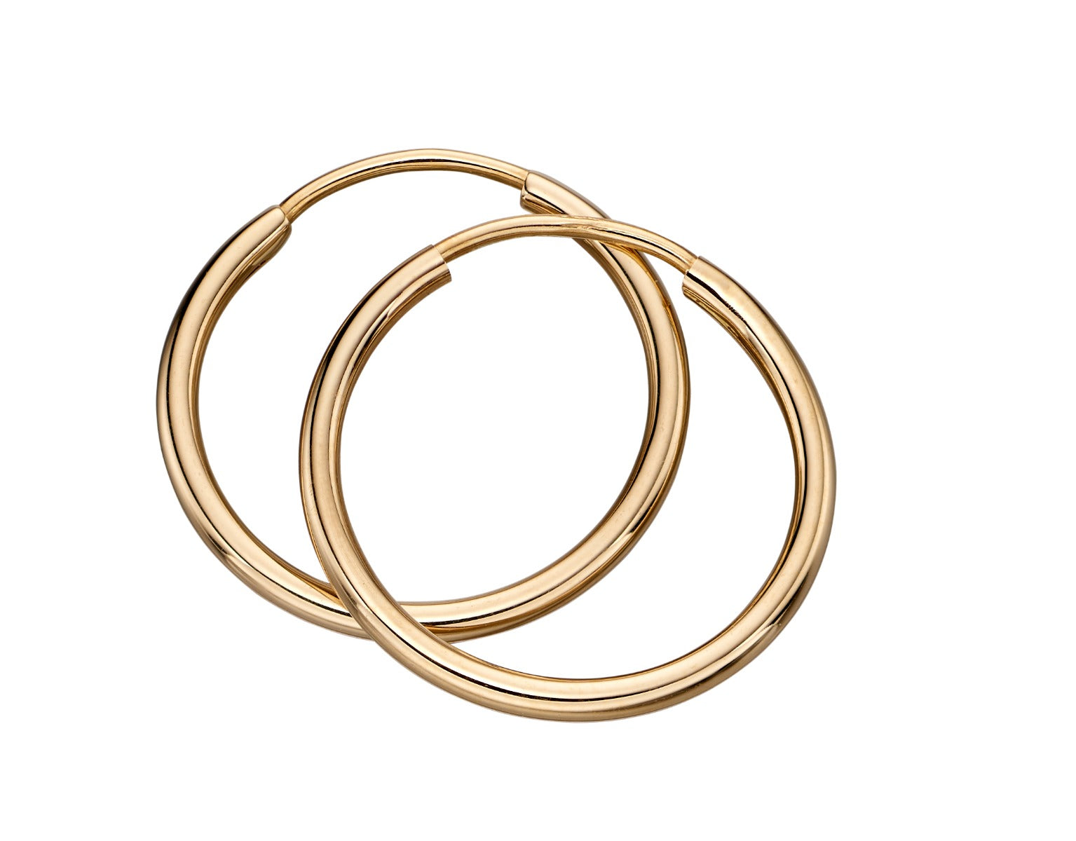Elements Gold Sleeper Hoop Earrings