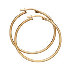 Elements Gold 30mm Hinged Hoop Earrings