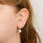 Elements Gold Keshi Pearl Earrings with Diamond Set Hook