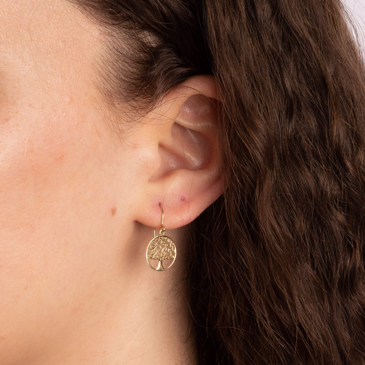 Elements Gold Detailed Tree of Life Earrings