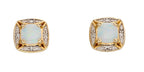 Elements Gold Semi-Precious Earrings with Diamond Surround