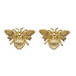 Elements Gold Detailed Bee Earrings