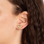 Elements Gold Detailed Bee Earrings
