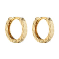 Elements Gold Diamond Cut Hoop Earrings
