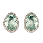 Elements Gold Irregular Shaped Semi-Precious Stone Stud Earrings
