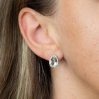 Elements Gold Irregular Shaped Semi-Precious Stone Stud Earrings
