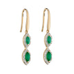 Elements Gold Marquise Double Drop Earrings