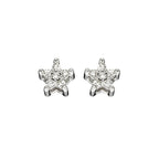 Elements Gold Star Shaped Diamond Stud Earrings