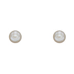 Elements Gold Pearl Stud Earrings
